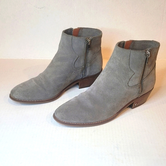 COACH DANI Ankle Gray Suede Boots. Size 7.5 - Picture 3 of 12
